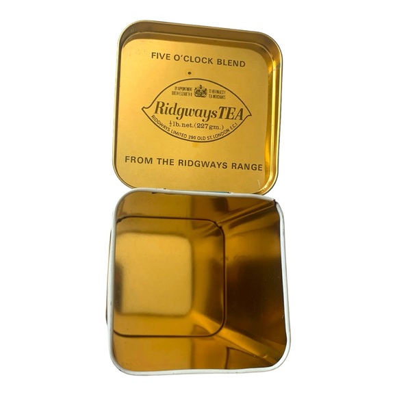 VTG Ridgways Tea Big Ben England Landscape Metal Tea Tin Collectible Canister - Picture 10 of 12